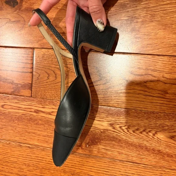 CHANEL Black Slingback Block Heel Pumps - Picture 8 of 12